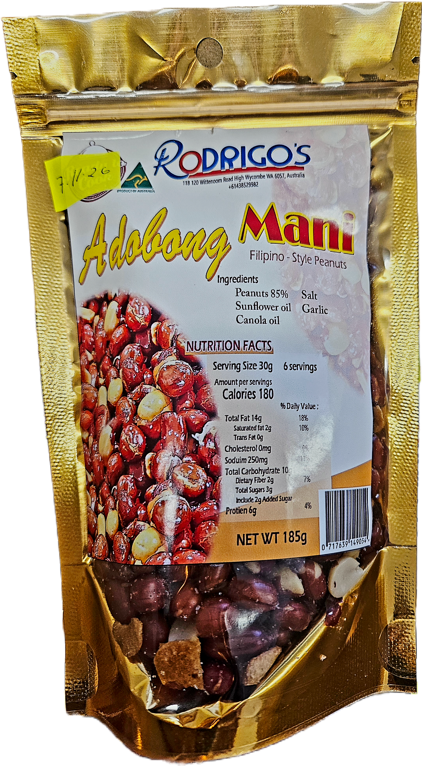 RODRIGO'S ADOBONG MANI 185G