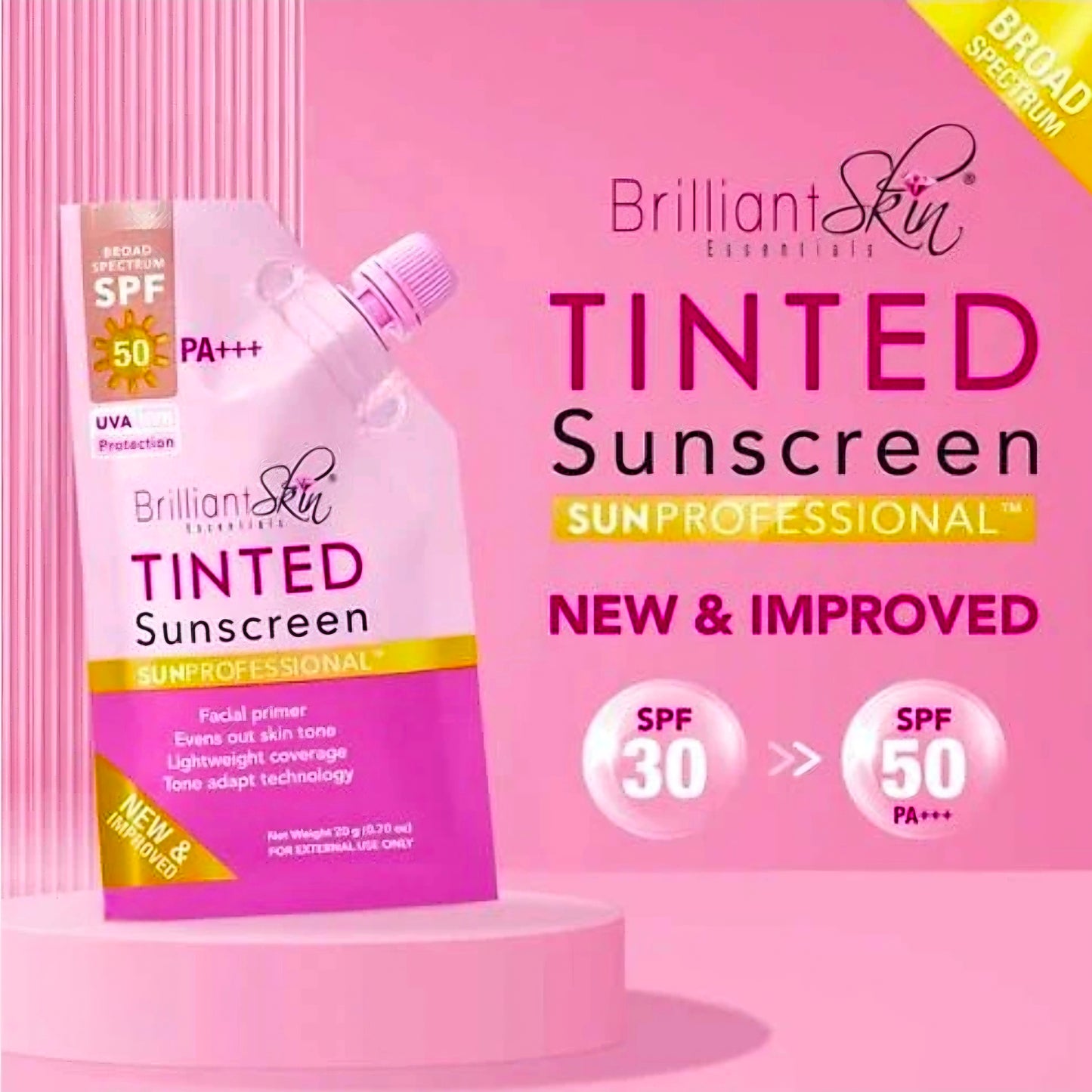BRILLIANT SKIN ESSENTIALS TINTED SUNSCREEN FACIAL PRIMER 20G