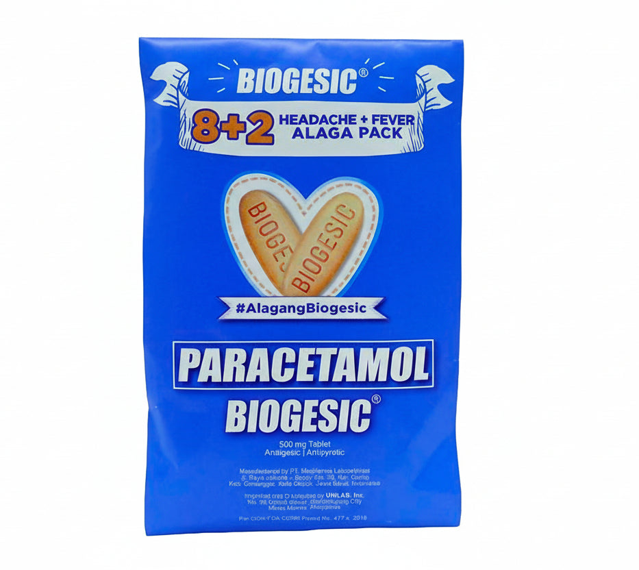 BIOGESIC Paracetamol 8+2 Travel Pack