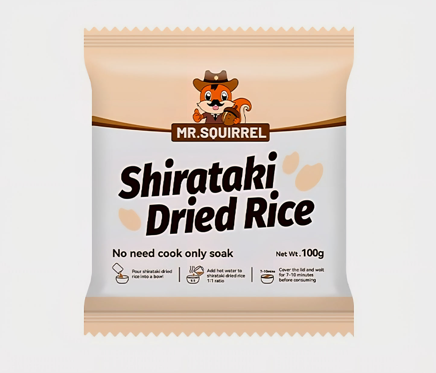 Mr.Squirrel SHIRATAKI DRIED RICE 100g (1-Serve Packet)