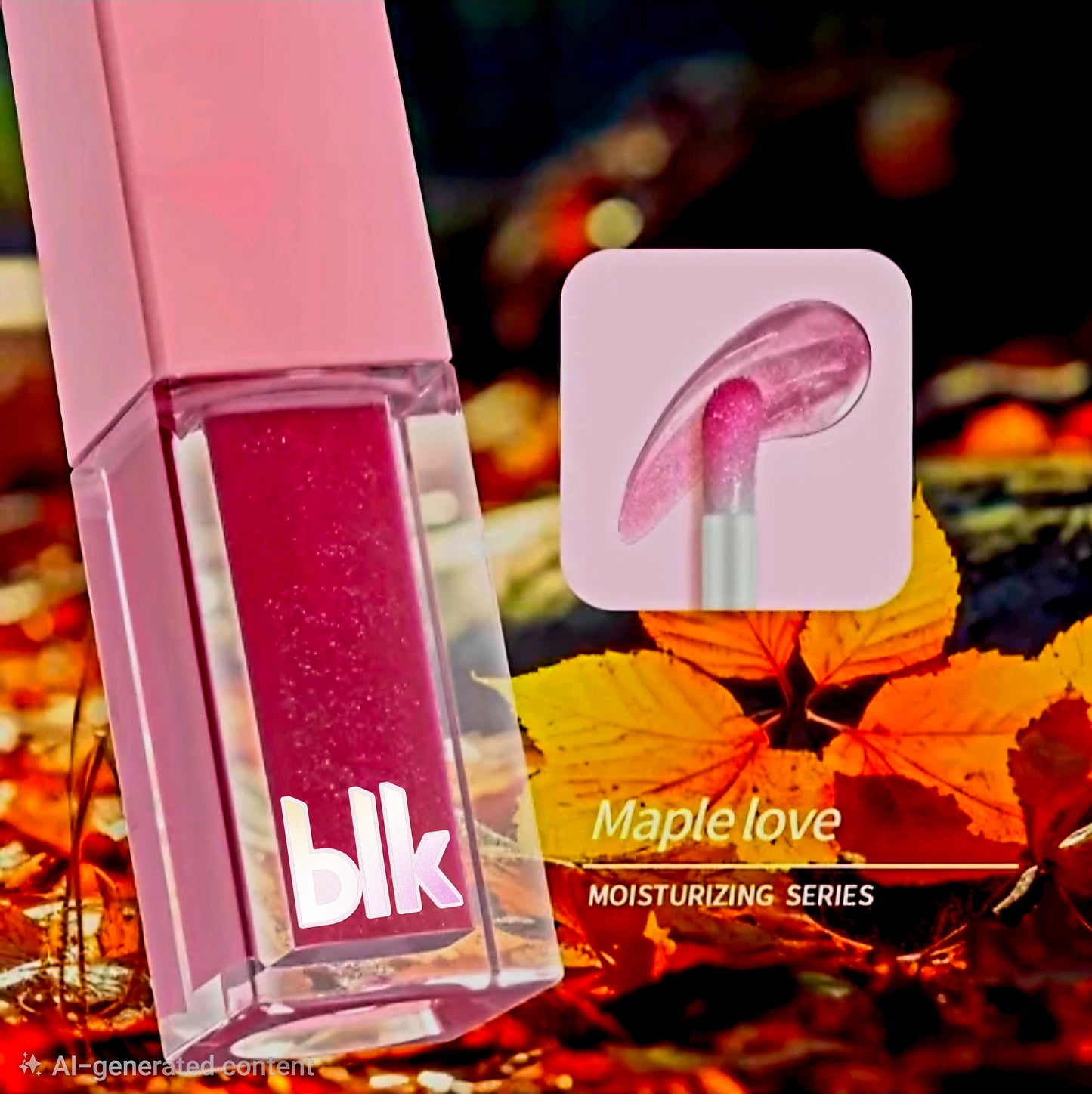 BLK Organic Vegan Plumping & Moisturizing Lip Oil Tint Glow FRUIT COLORS 10ml