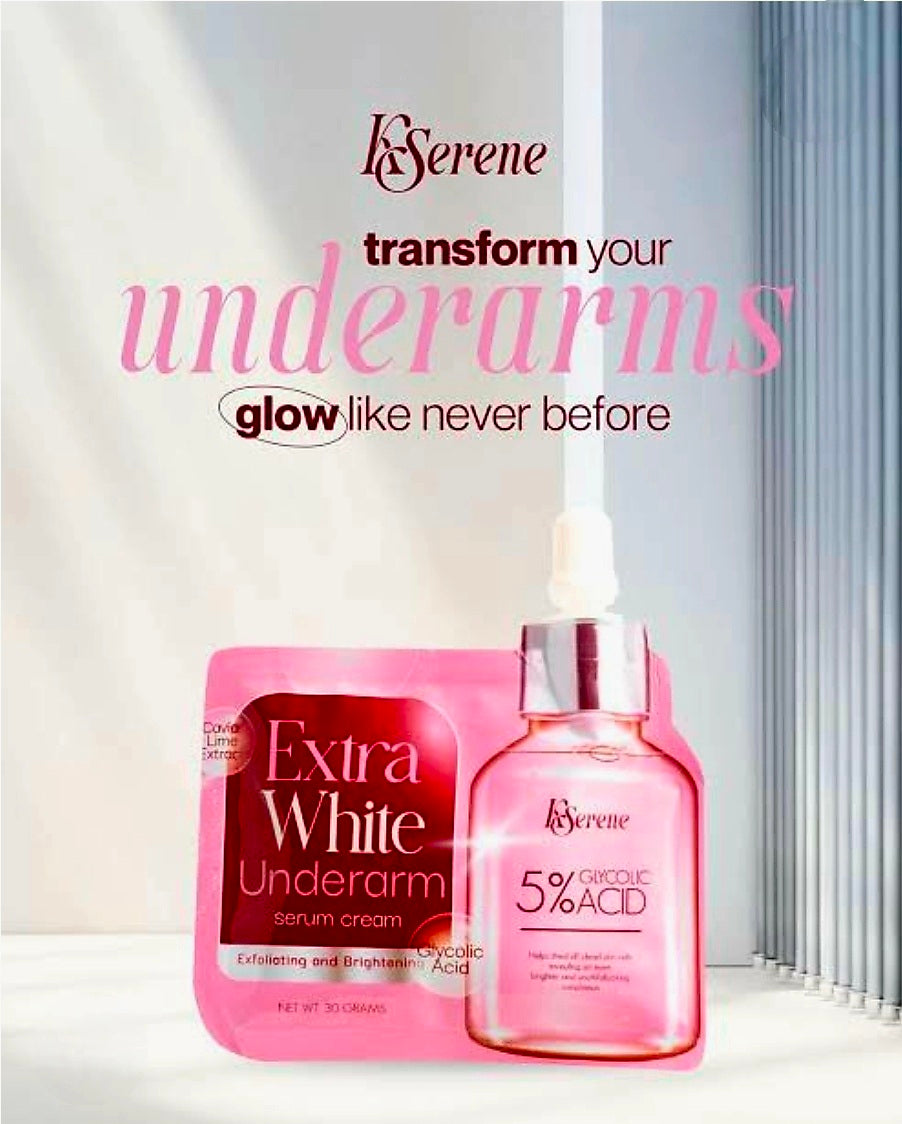 KSerene Extra White Underarm Serum Cream 5% Glycolic Acid 30g (Sensitive Skin)