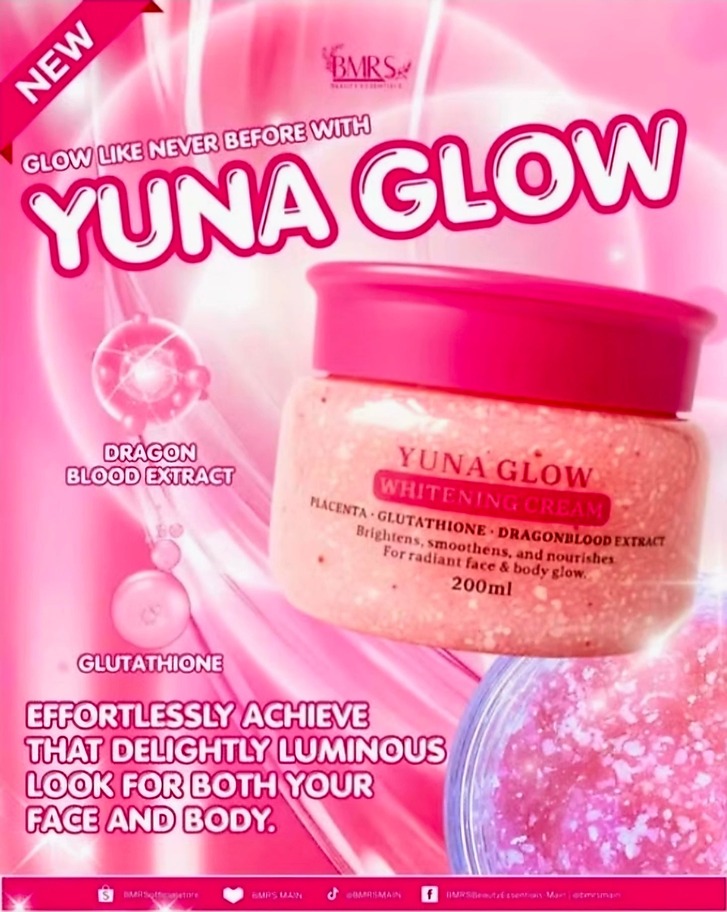 BMRS YUNA GLOW Whitening Cream 200ml