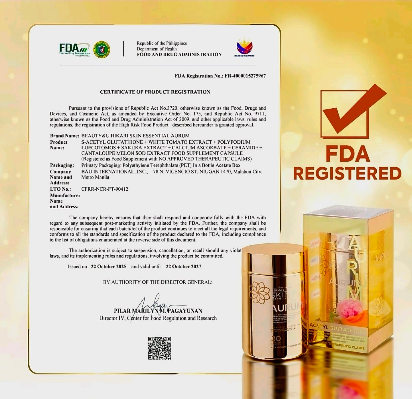 HIKARI AURUM S-ACETYL GLUTA-CAPSULES 30'S
