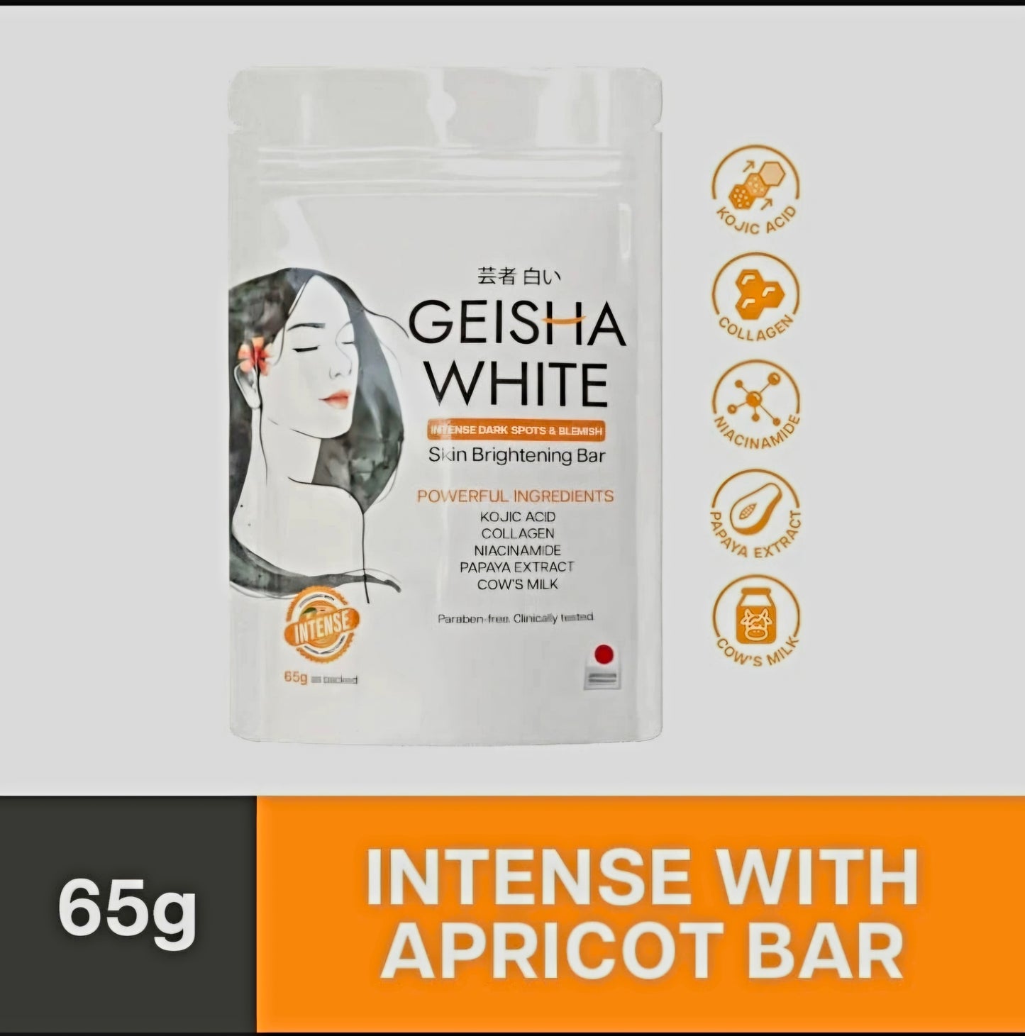 GEISHA WHITE Intense Scar & Blemish Lightening Soap 65g