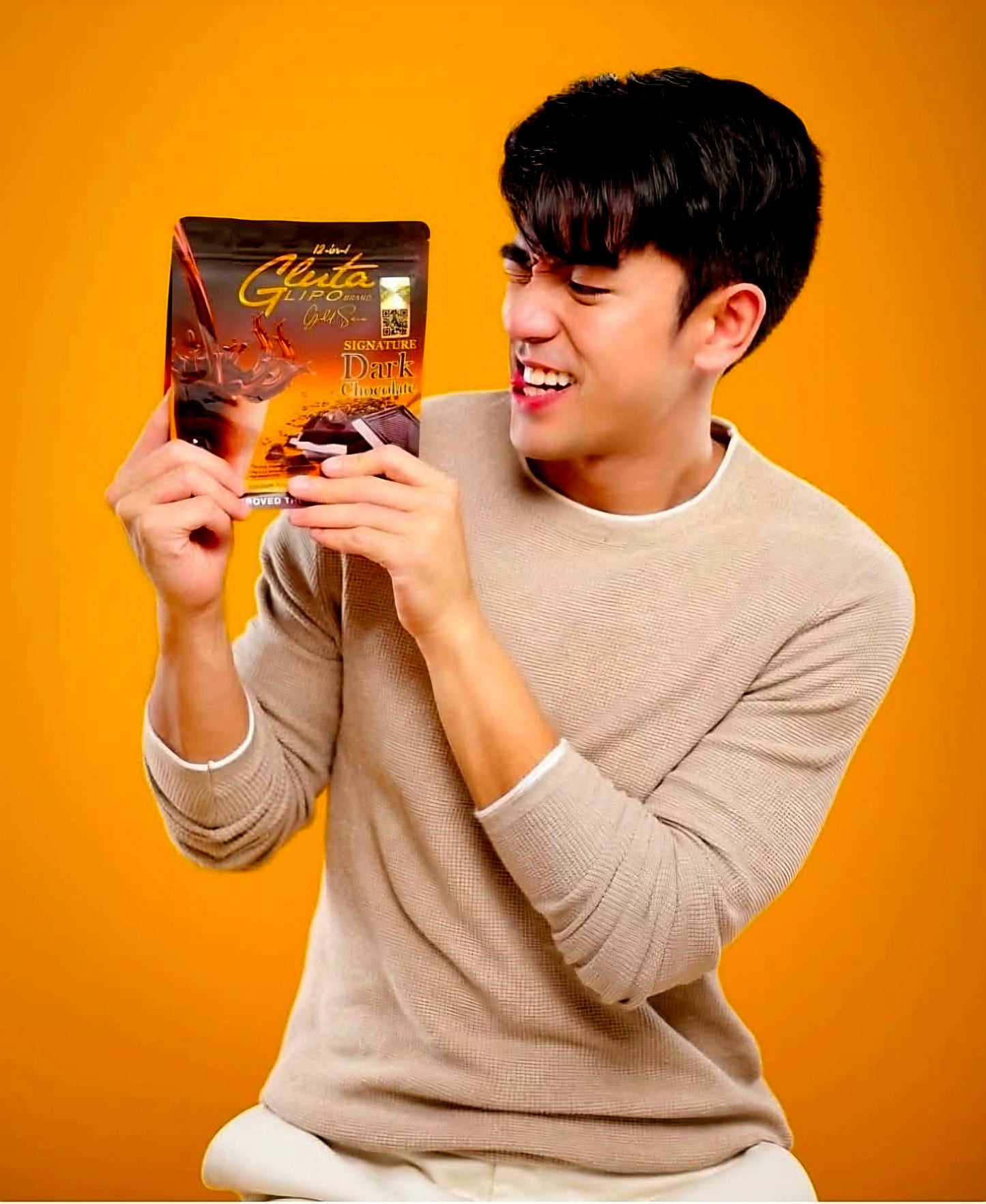 Gluta Lipo Gold Series 12-in-1 Signature DARK CHOCOLATE 10sachets