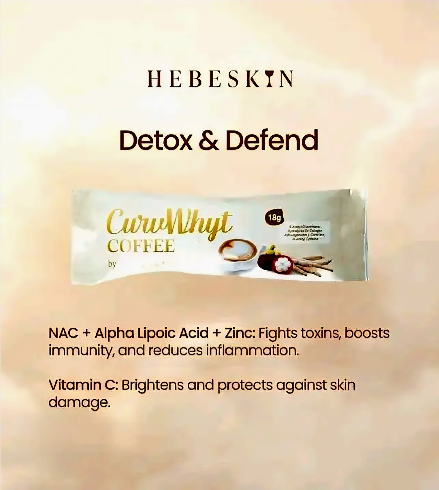 CURVWHYT Slimming Coffee by HEBESKIN 18g x 10 sachets