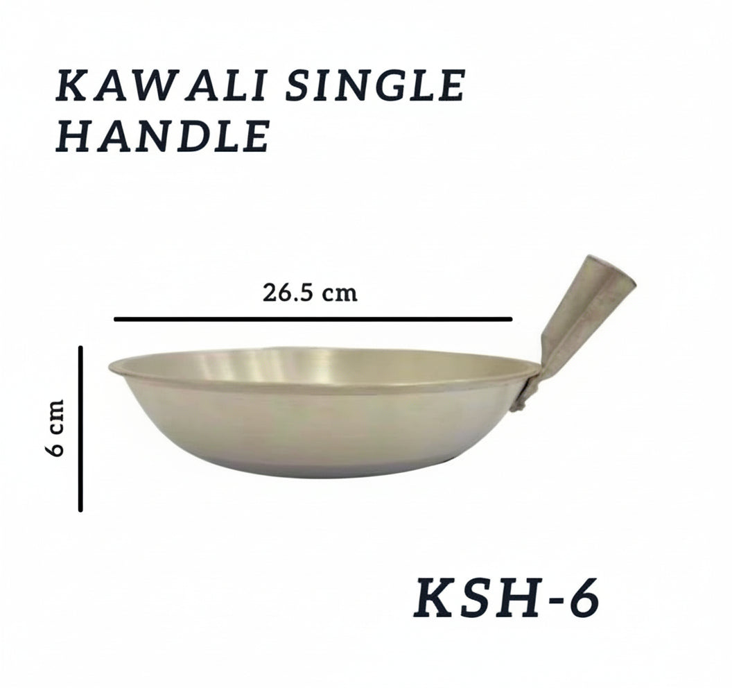 Aluminum SINGLE HANDLE KAWALI Size #6 (26.5cm-wide)