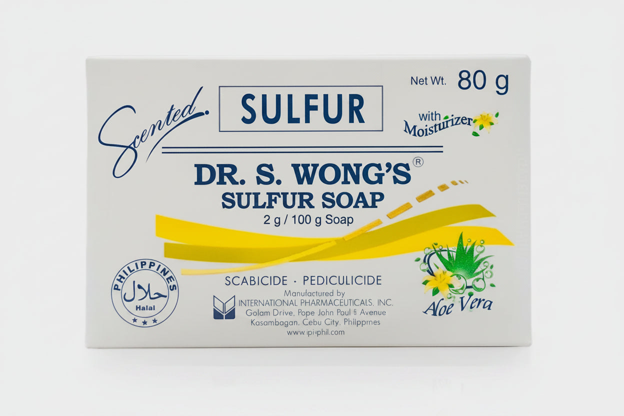 DR. S. WONG SULFUR SOAP 80G (SCENTED WITH ALOE VERA)
