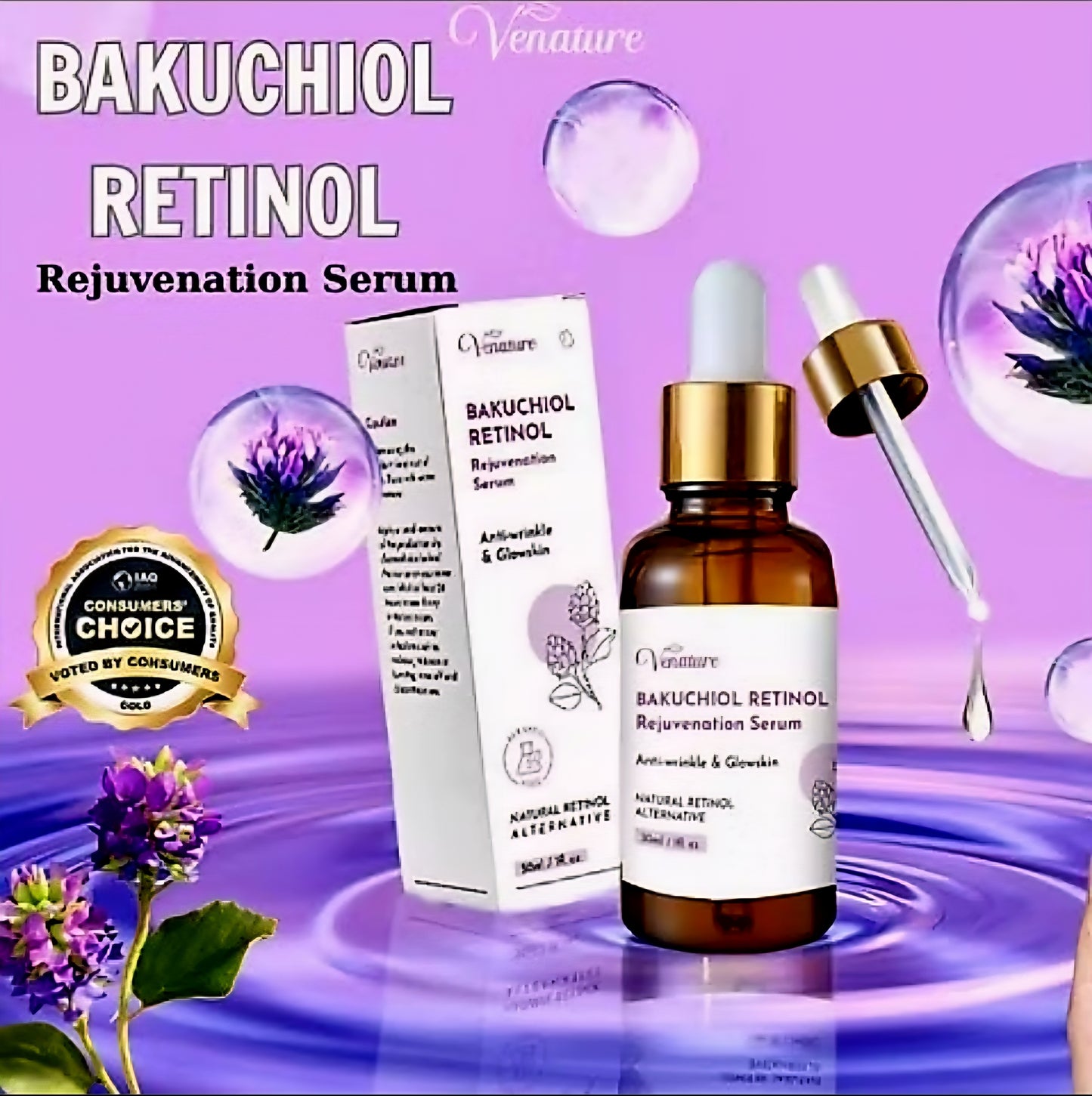 Venature BAKUCHIOL RETINOL Rejuvenation Serum 30ml