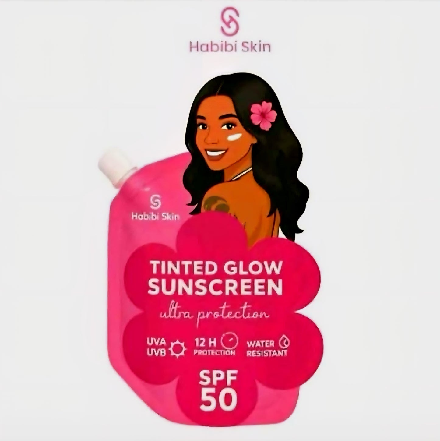 Habibi Skin TINTED GLOW SUNSCREEN UVA/UVB SPF50 50ml Resealable Cap