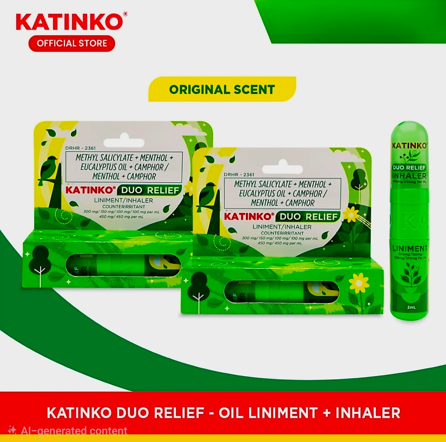 KATINKO CLASSIC DUO-RELIEF LINIMENT + INHALER IN ONE