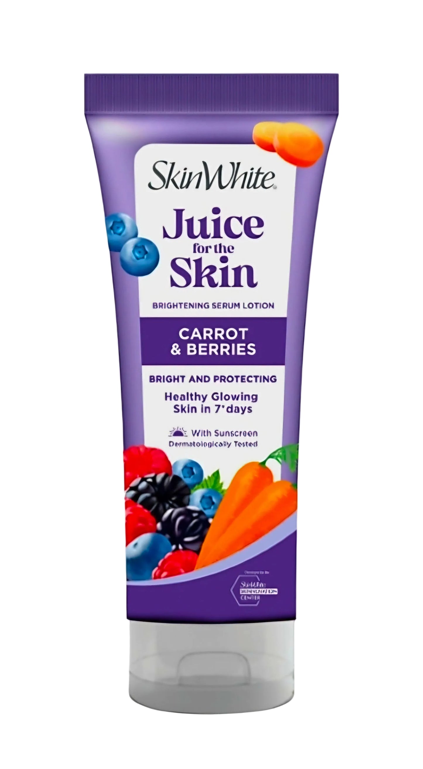 SkinWhite Juice For The Skin CARROT & BERRIES Brightening Serum Lotion BRIGHT & PROTECTING 180ml (PURPLE)