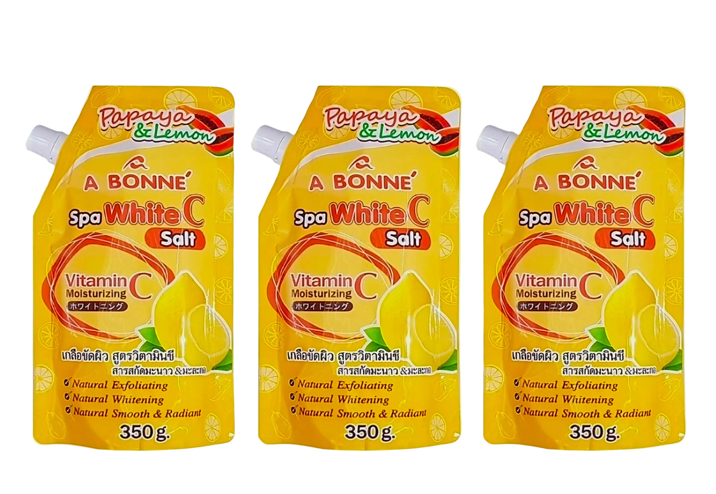 A BONNE' Papaya & Lemon Spa WHITE-C Salt 350g Vitamin-C