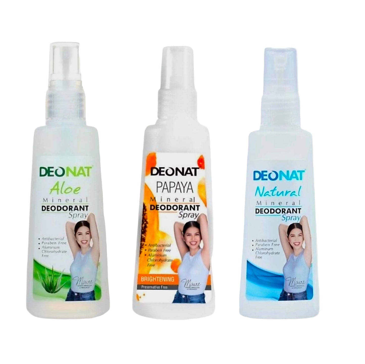 DEONAT NATURAL Mineral Deodorant Spray 100ml (BLUE) Thailand