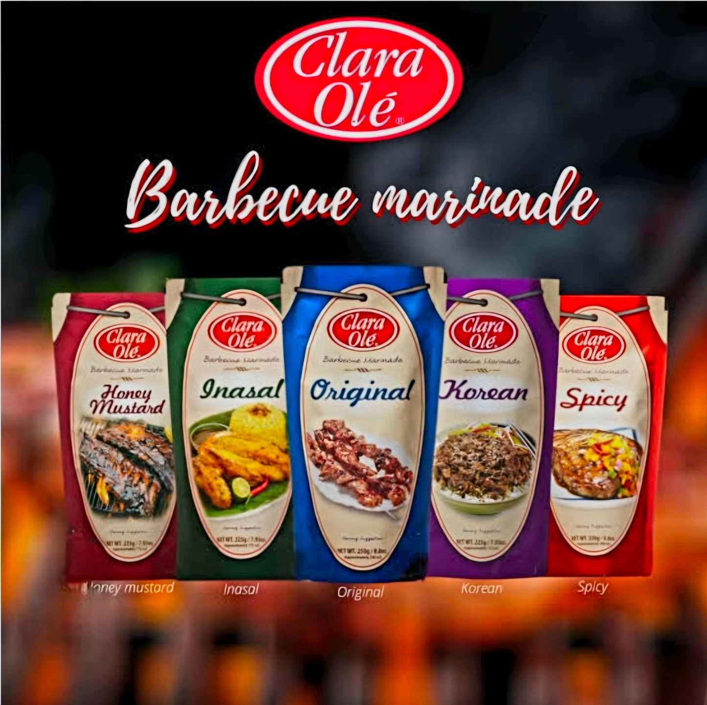 Clara Olè KOREAN BARBEQUE MARINADE 225g Doy Pack