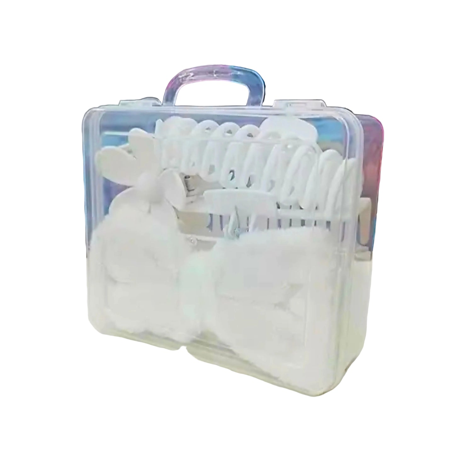 Complete Facial SPA ACCESSORIES SET in PP Packing Organizer (PURE WHITE)