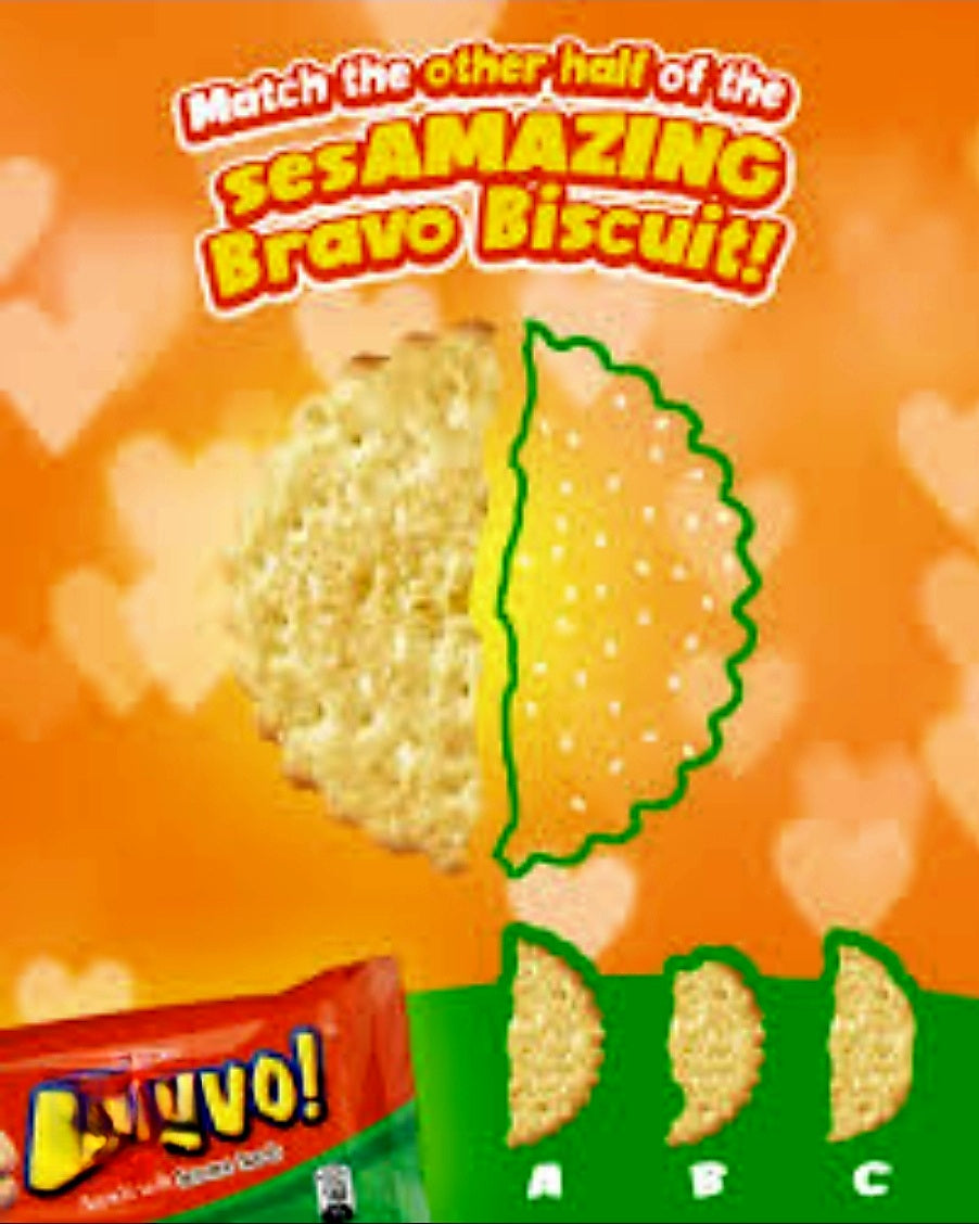 Rebisco BRAVO Sesame Biscuits 30g × 10pcs