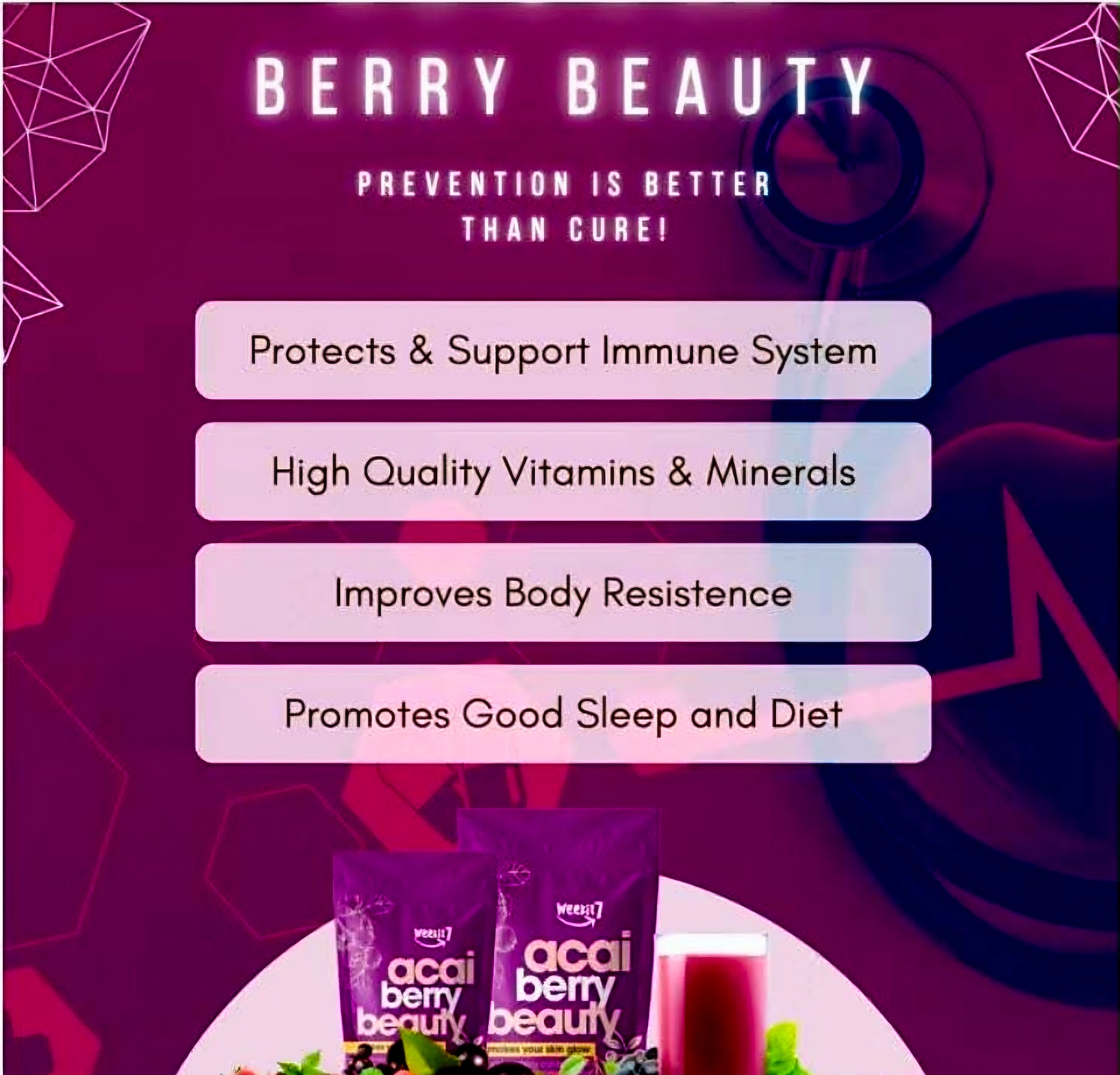 Weekit7 ACAI BERRY BEAUTY Juice 5g x 7-sachets