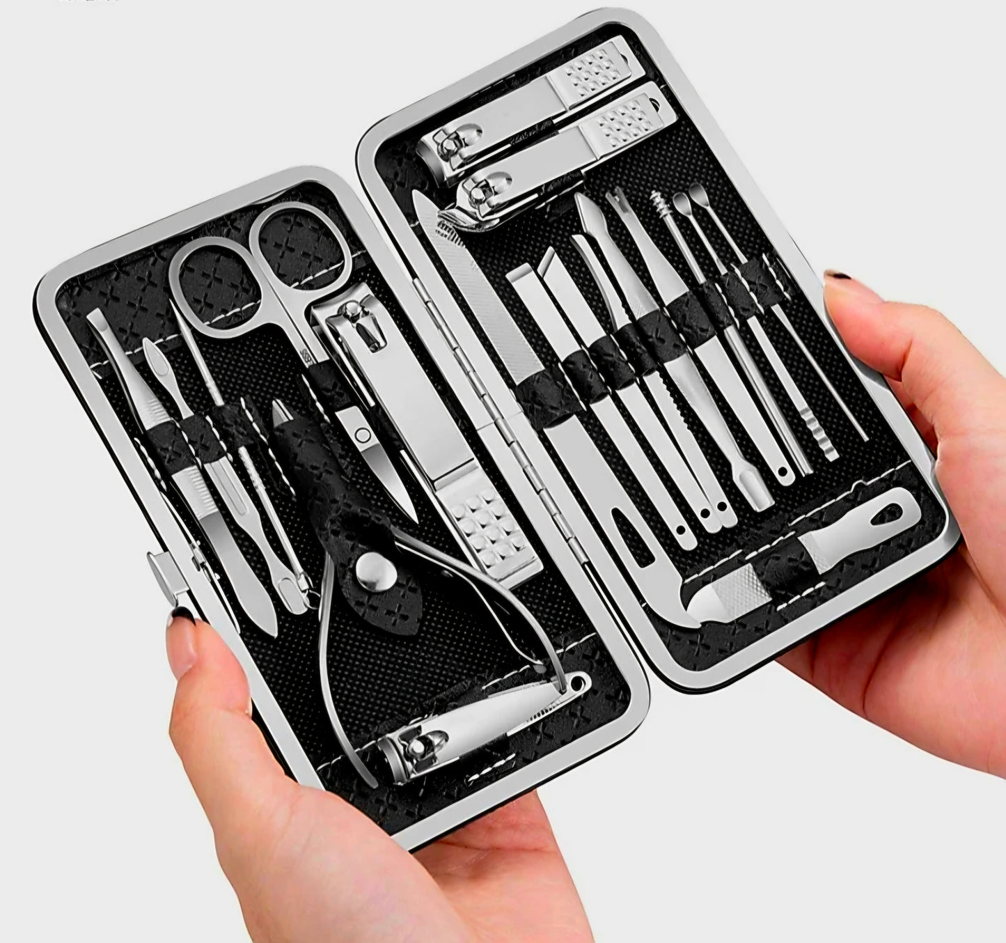 💲‼️EOFY-SALE‼️💲19-PCS COMPLETE PEDICURE TOOLS PU LEATHER ORGANIZER