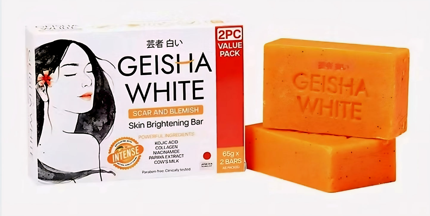 GEISHA WHITE INTENSE Scar & Blemish Skin Brightening Bar TRIPLE PACK 65g×3bars