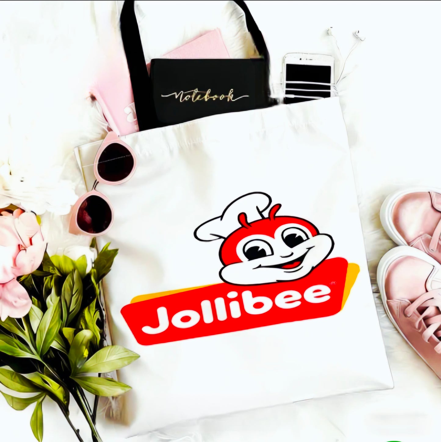 JOLLIBEE Canvas Tote Bag WHITE
