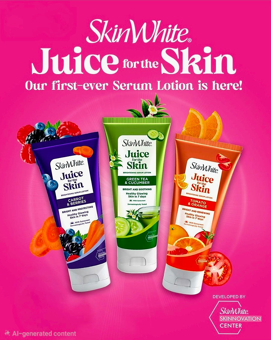 SkinWhite Juice For The Skin TOMATO & ORANGE Brightening Serum Lotion BRIGHT & RENEWING 180ml (ORANGE)