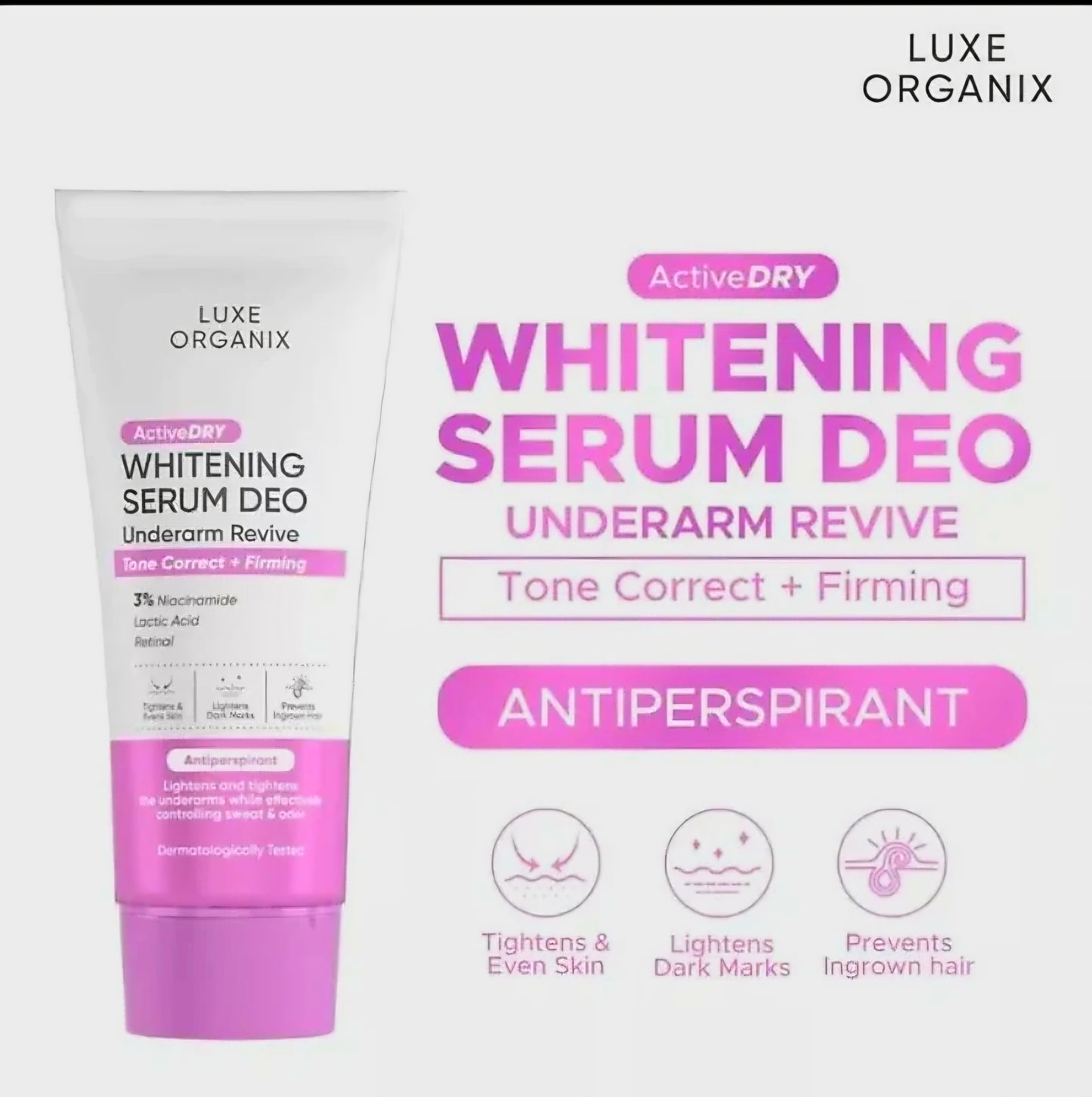 LUXE ORGANIX WHITENING SERUM DEO UNDERARM REVIVE 50ML