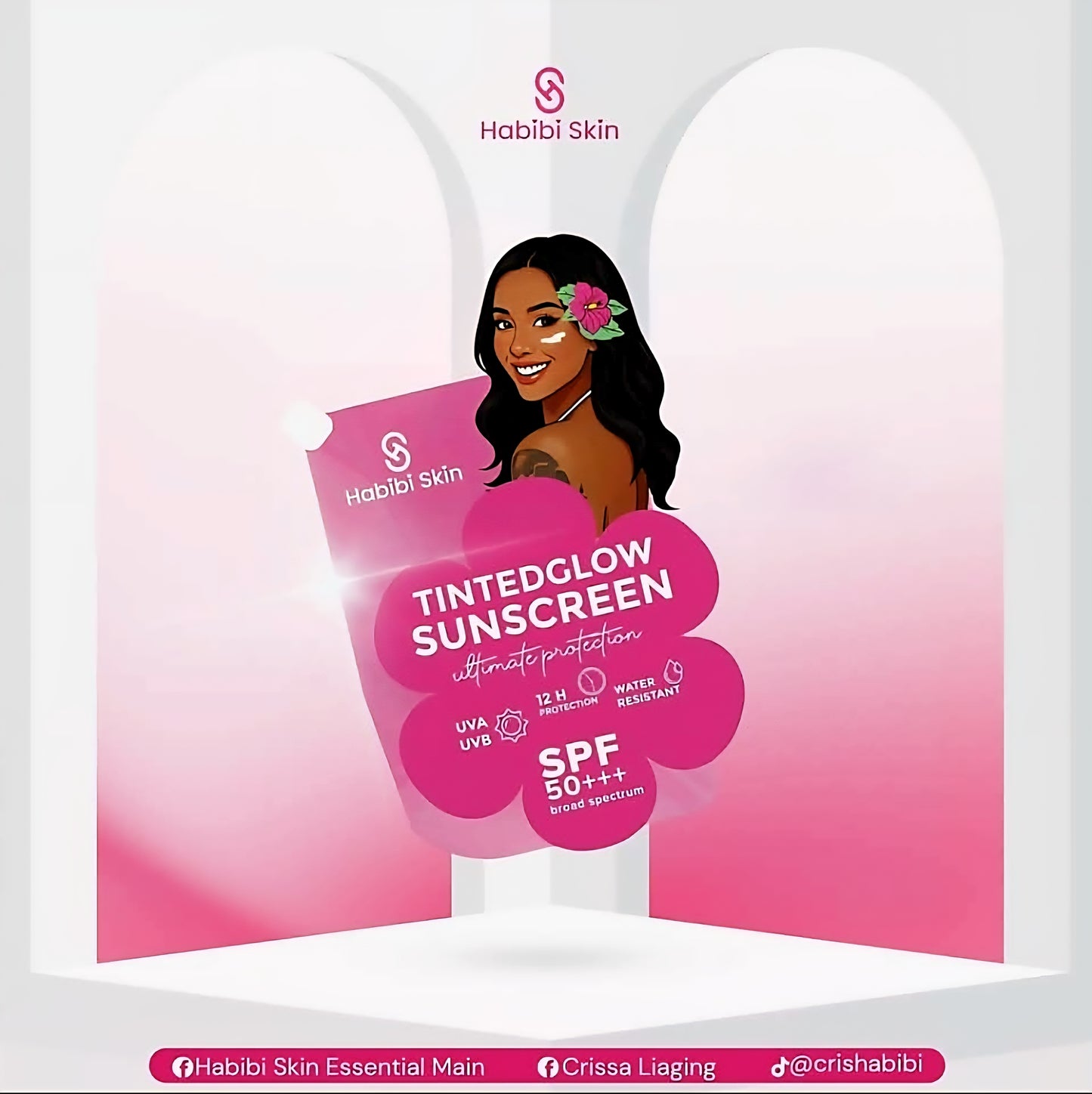 Habibi Skin TINTED GLOW SUNSCREEN UVA/UVB SPF50 50ml Resealable Cap