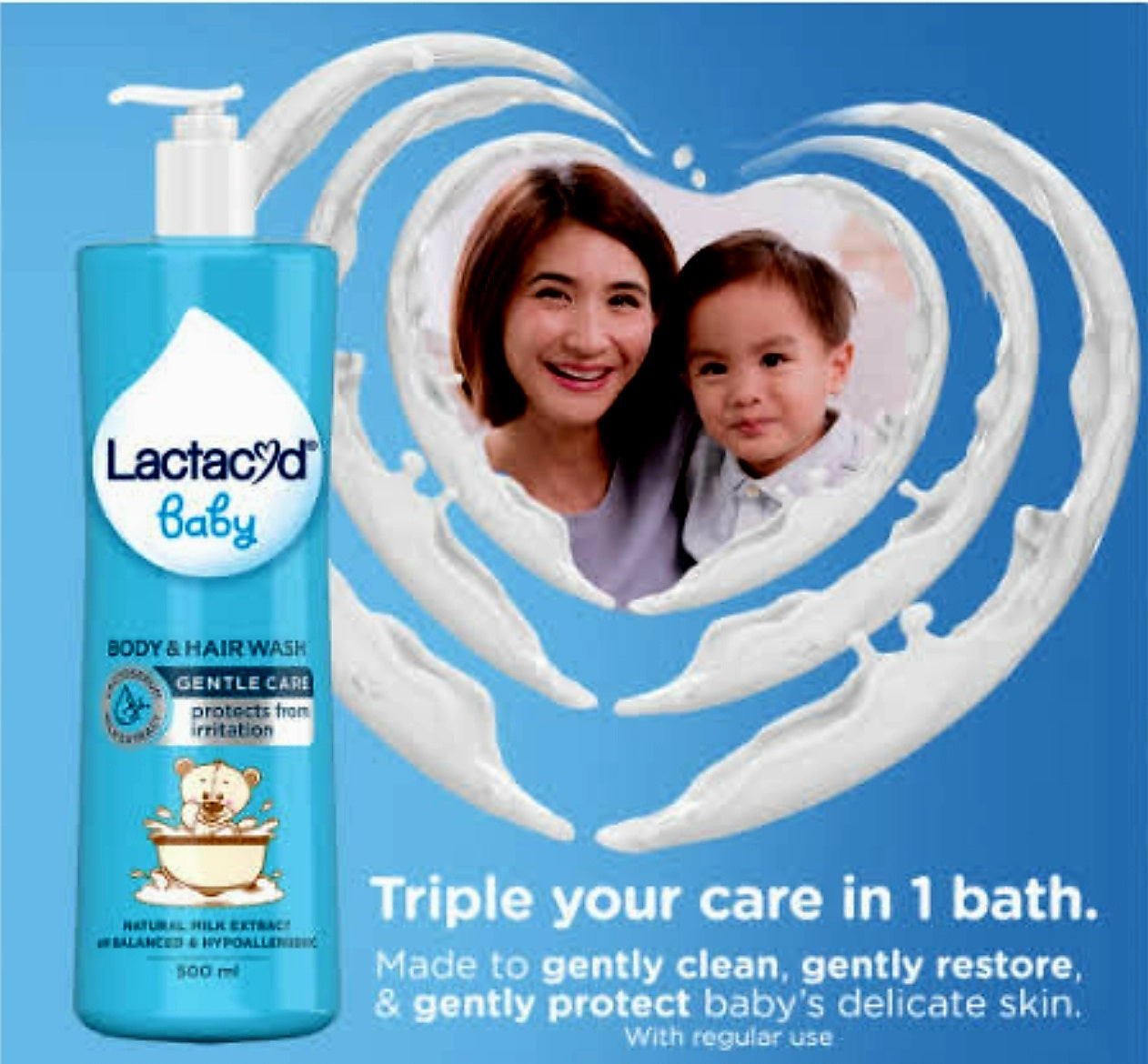 Lactacyd Baby Body & Hair Wash Gentle Care 250ml