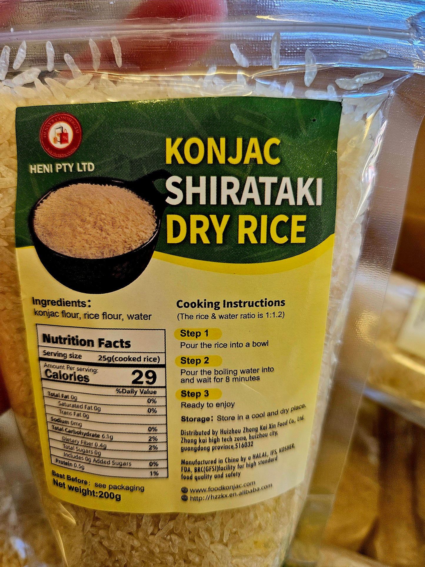KetoSlim KONJAC SHIRATAKI DRY RICE 200g