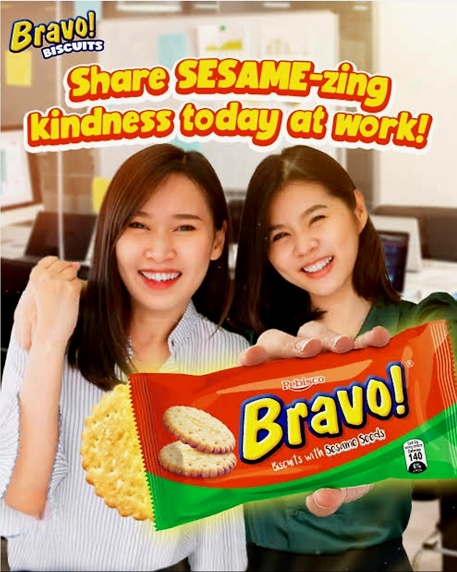 Rebisco BRAVO Sesame Biscuits 30g × 10pcs