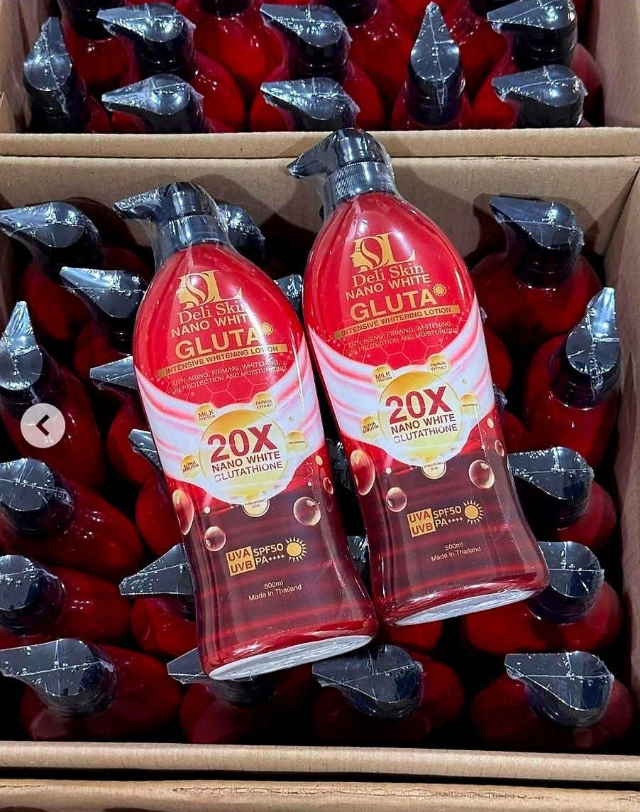 DELI SKIN NANO WHITE GLUTA LOTION 500ML
