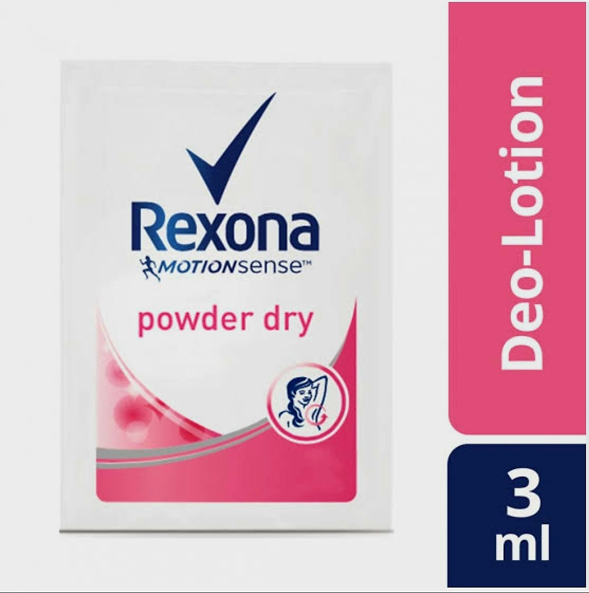 REXONA Women POWDER DRY + BRIGHTENING DEO-LOTION 3ml×12sachets Hanger (TRAVEL SIZE)