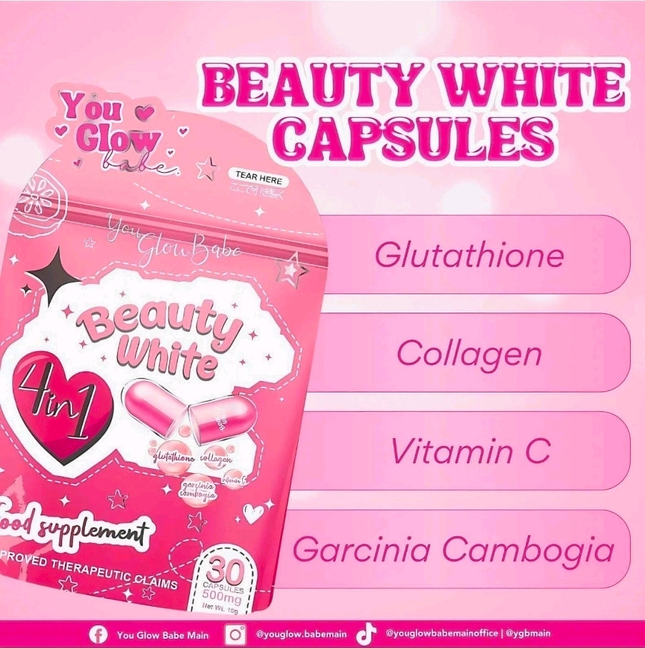 YOU GLOW BABE BEAUTY WHITE GLUTATHIONE 30-CAPSULES