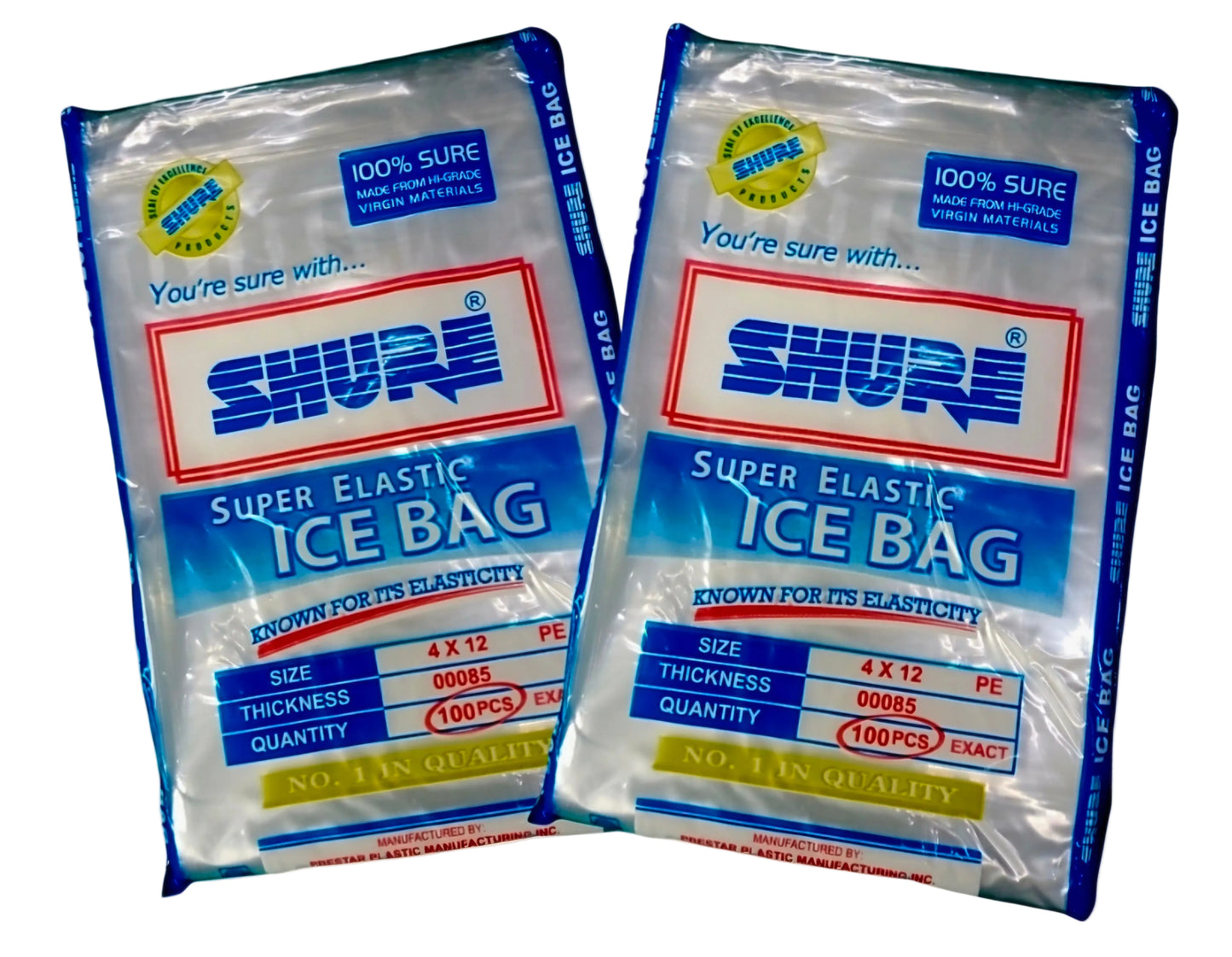 SHURE Ice Bag 4"x12" 100-sheets Pack (REGULAR)
