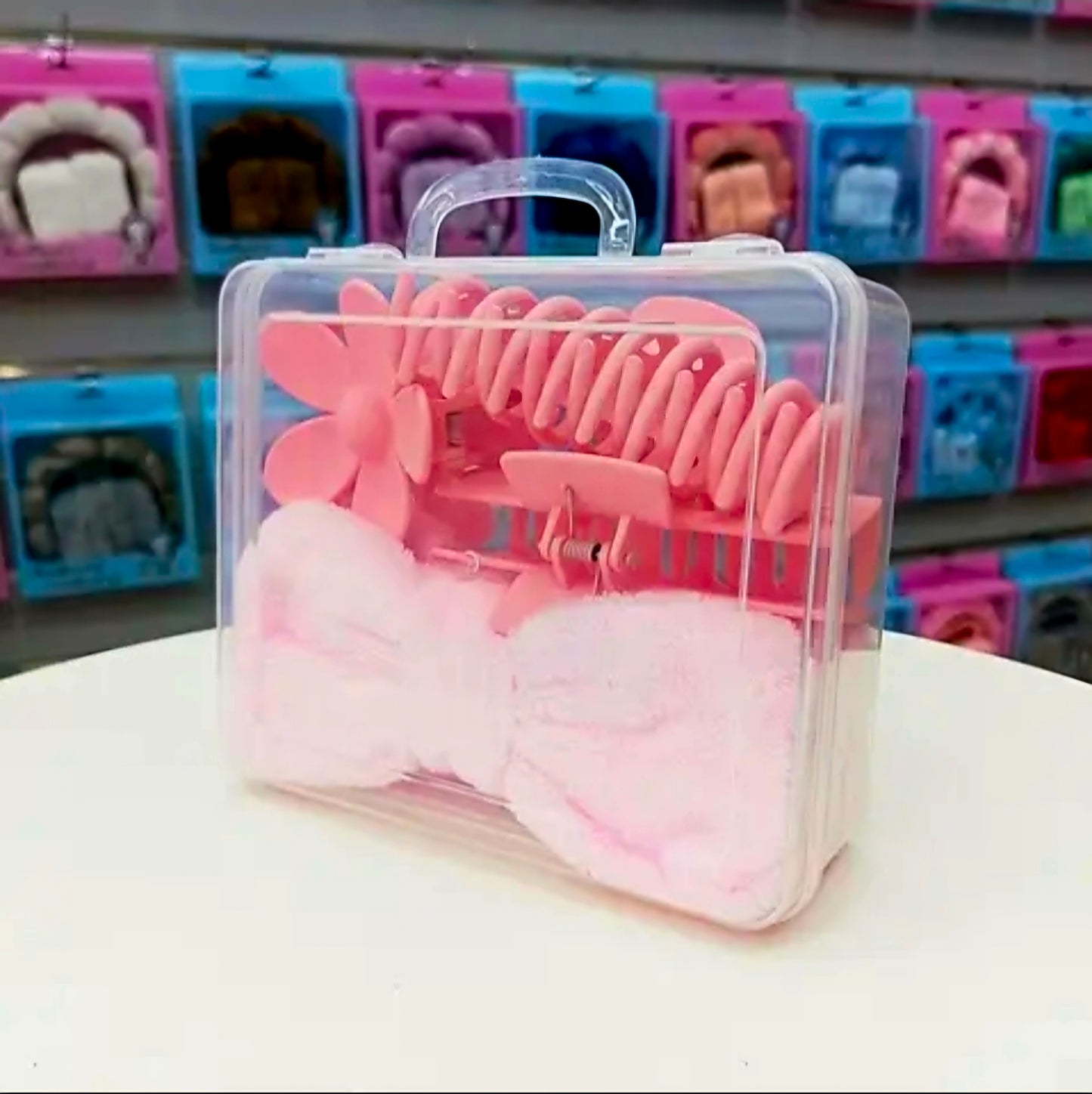 Complete Facial SPA ACCESSORIES SET in PP Packing Organizer (LIGTH PINK)