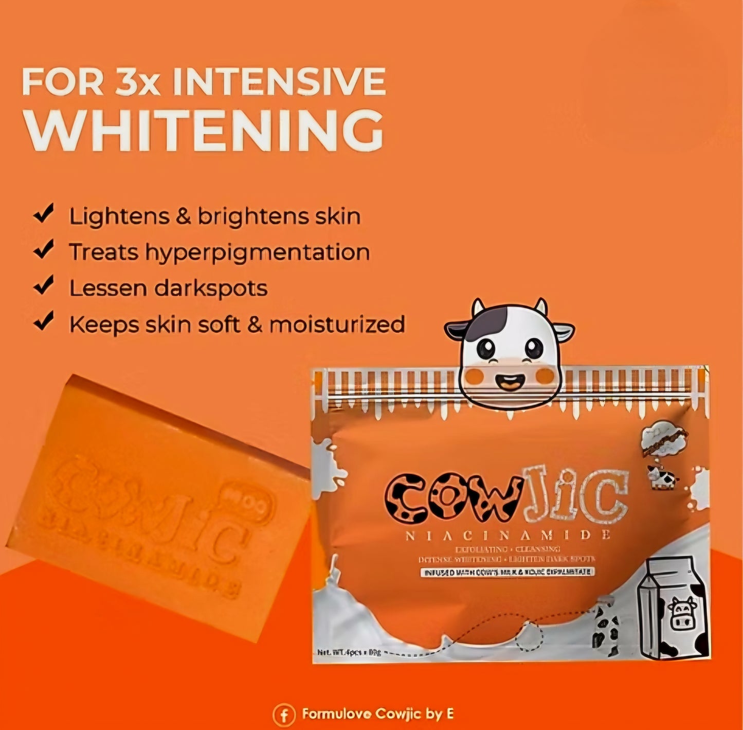 COWJIC Niacinamide Milk Soap 80g×5pcs (5-PACK)