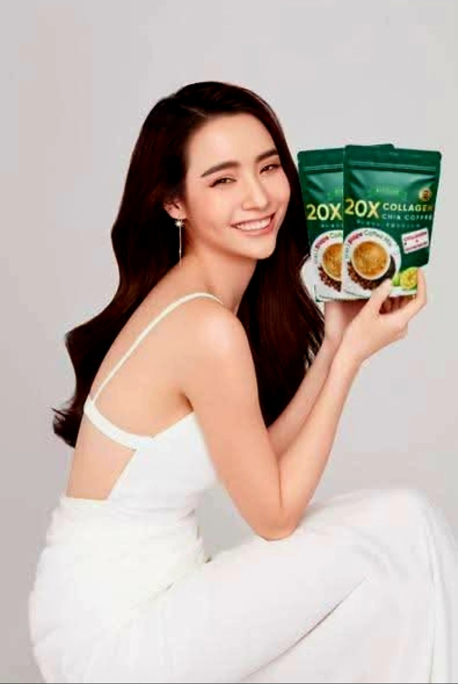 FITGUM 20X Collagen Chia Coffee 11-in-1 Shape Coffee Mix 12g×10sachets
