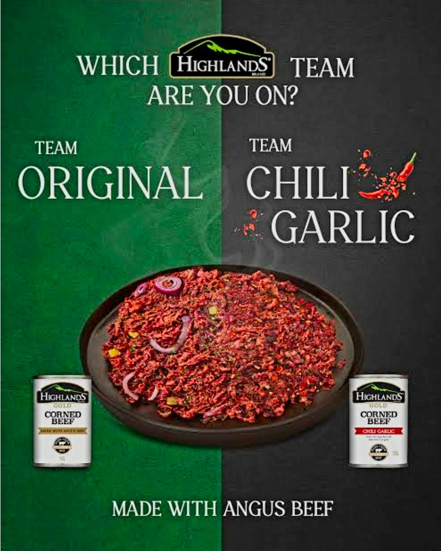 Highlands Gold CHILI GARLIC Corned Beef 150g