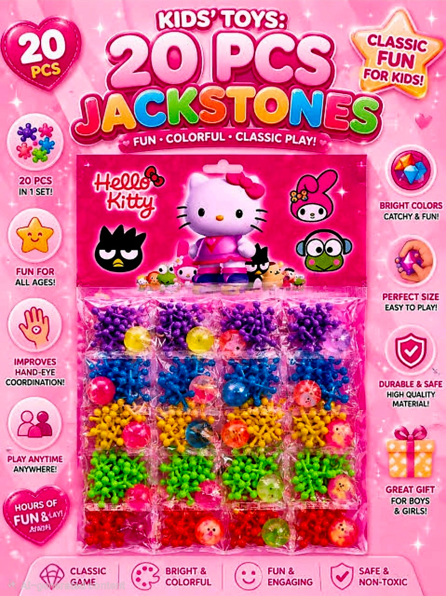 JACKSTONE SETS ASSORTED COLOURS (20-SETS PER PAD)
