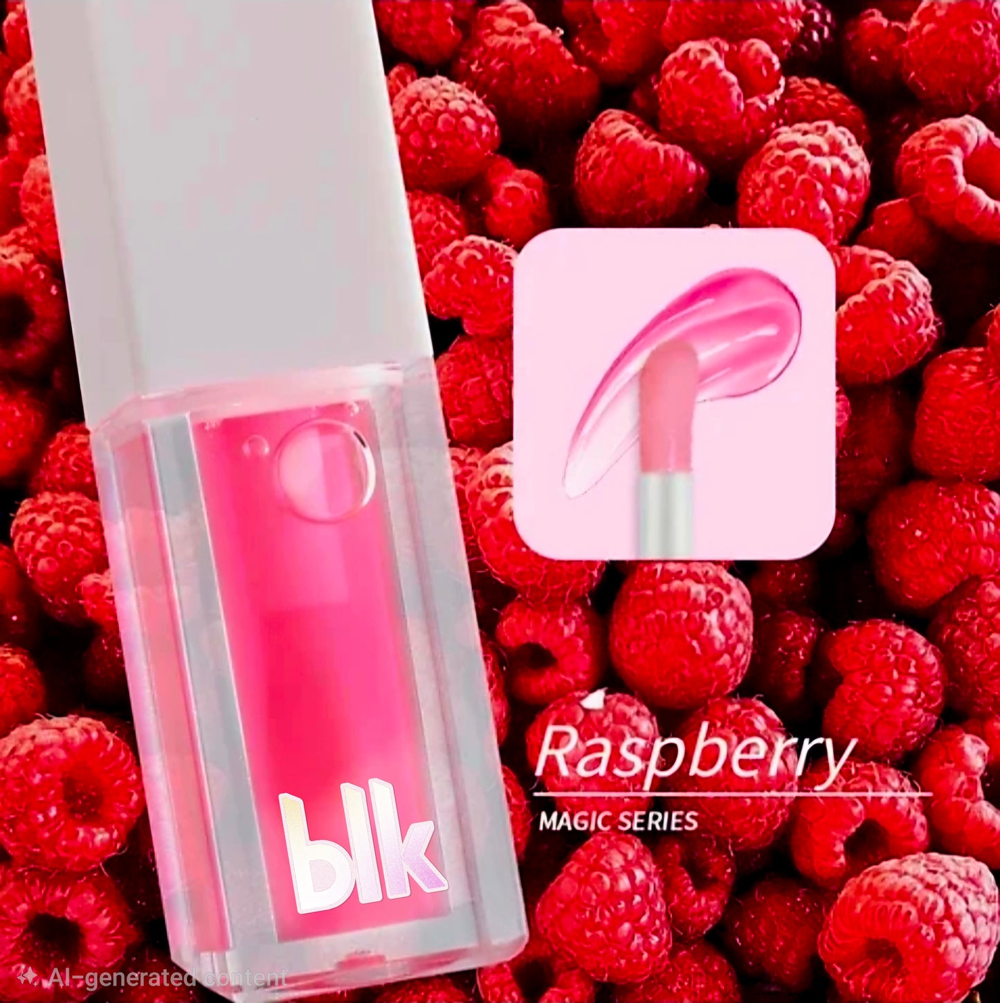BLK Organic Vegan Plumping & Moisturizing Lip Oil Tint Glow FRUIT COLORS 10ml
