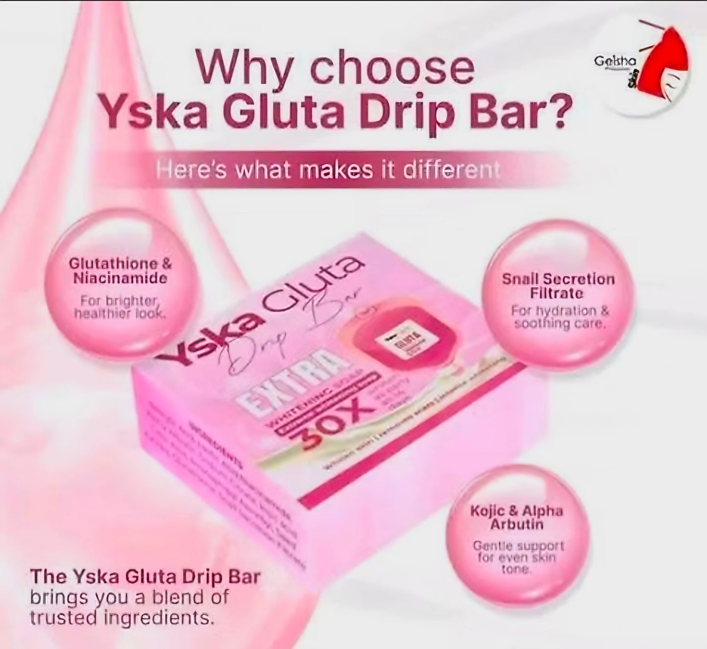Yska Gluta Drip Bar Soap 30X GLUTA EXTREME WHITENING SOAP 70g