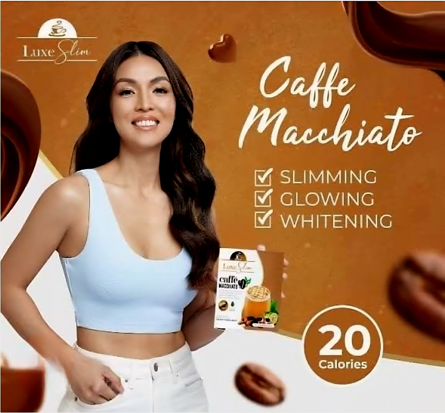 Luxe Slim CAFFE MACCHIATO 21g x 8 sachets (NEW POUCH PACKAGING)