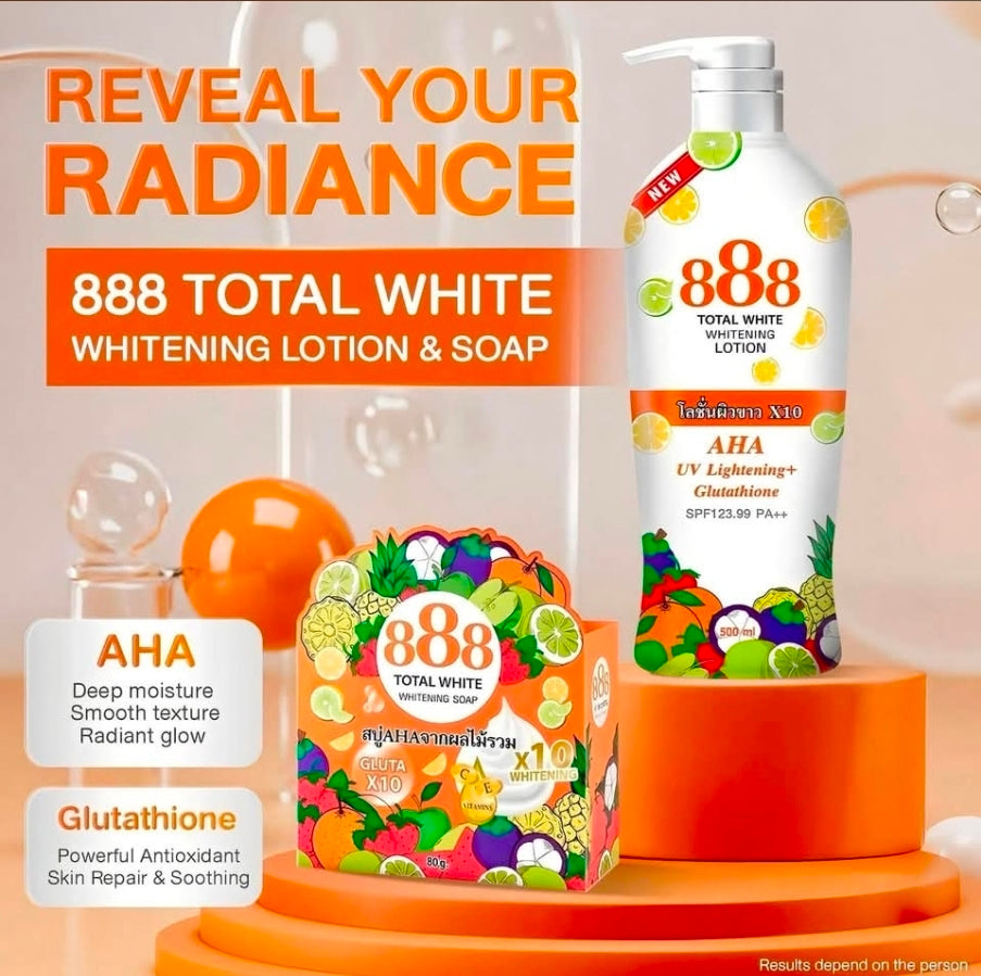888 TOTAL WHITE GLUTAX10 WHITENING SOAP 80G