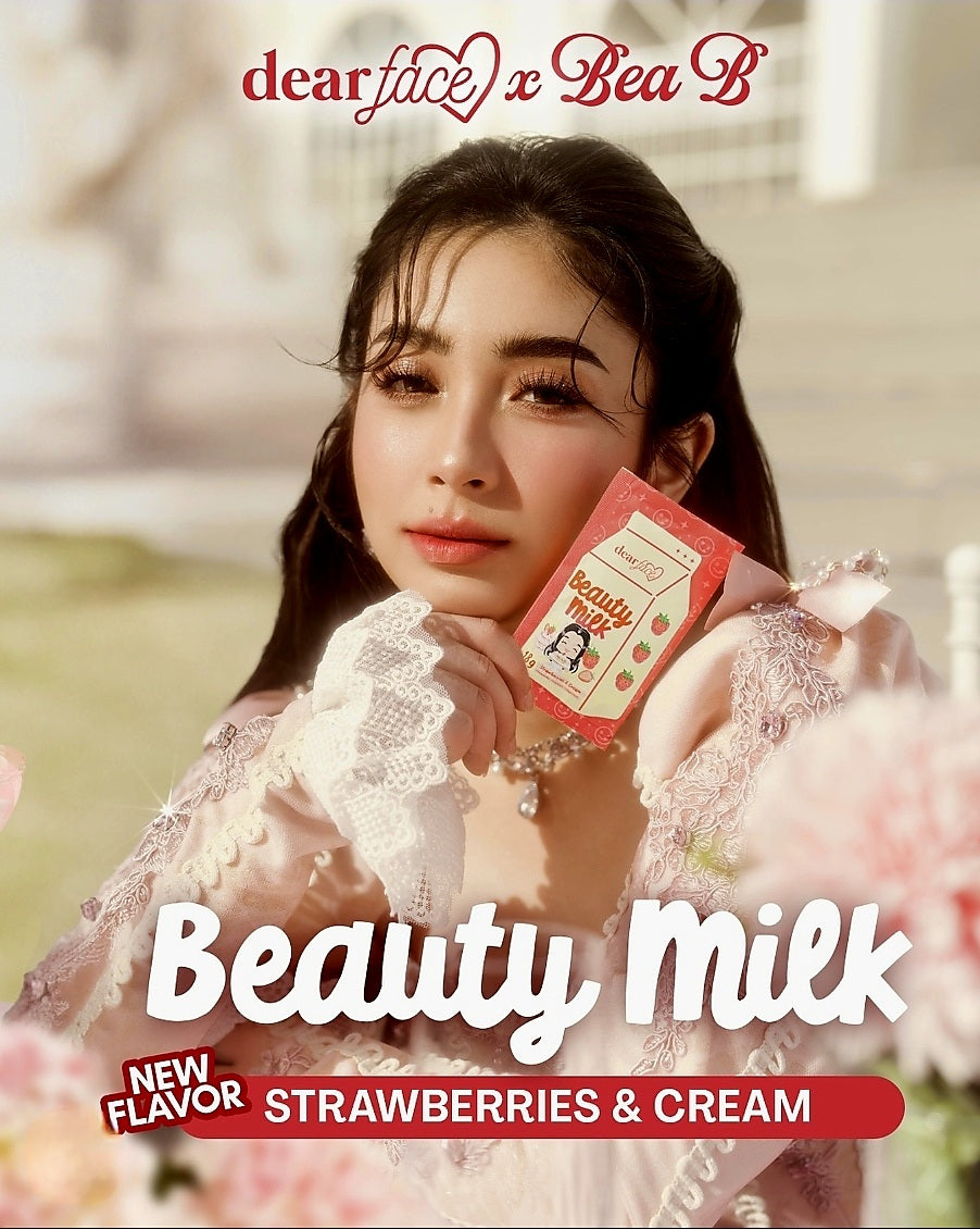 DearFace Beauty Milk STRAWBERRIES & CREAM 18g×10sachets