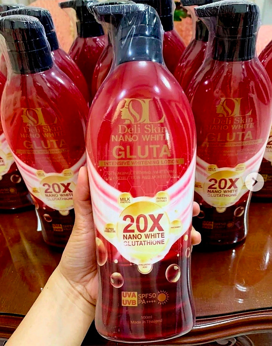 DELI SKIN NANO WHITE GLUTA LOTION 500ML
