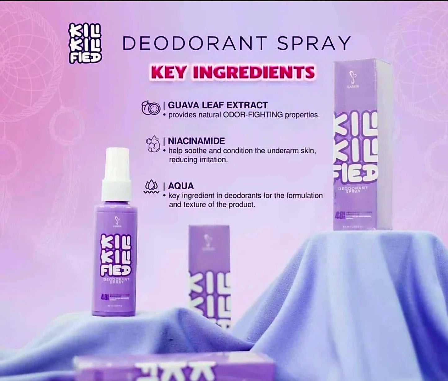 SASKIN KILI-KILI FIED DEODORANT SPRAY 60ML