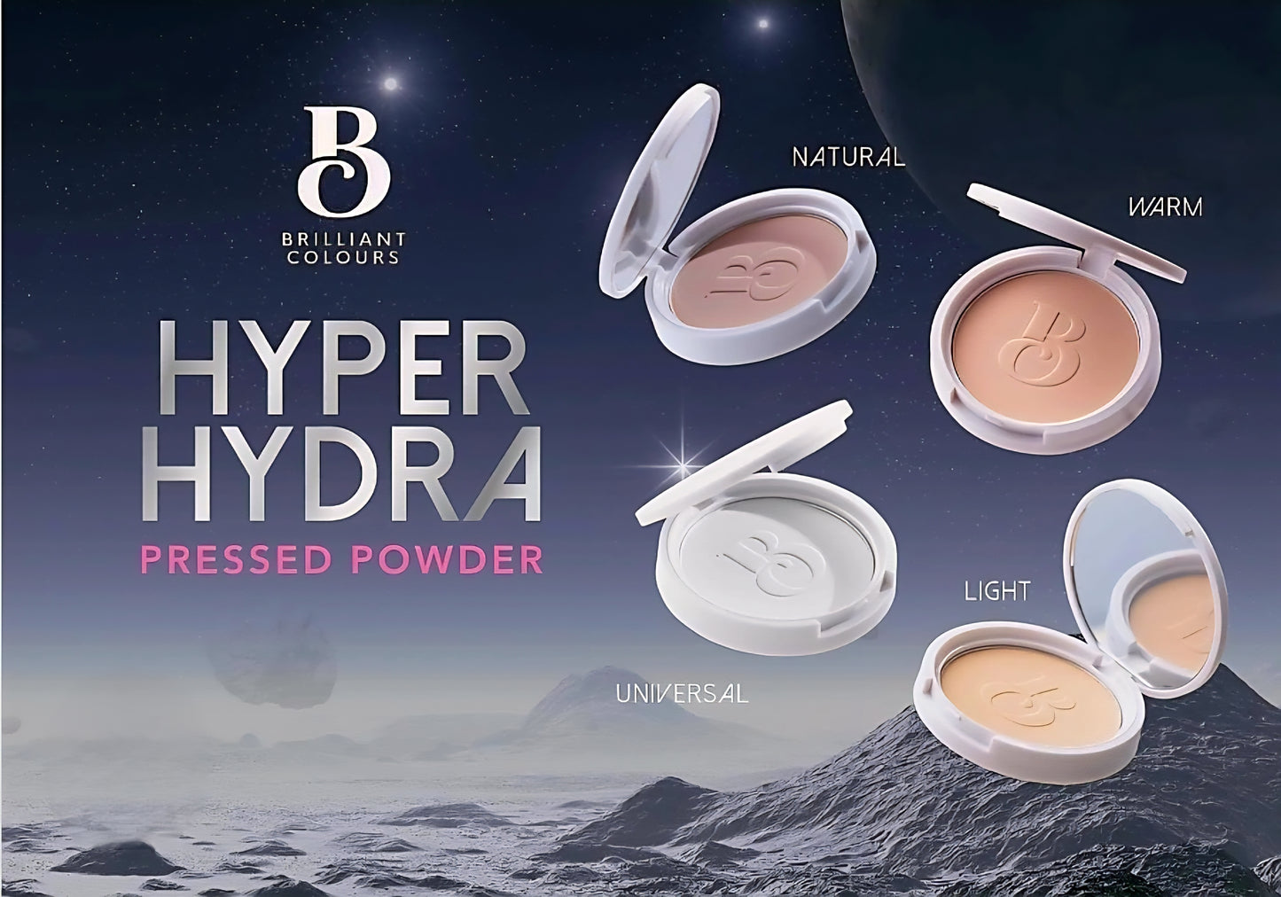 Brilliant Essentials HYPER HYDRA Pressed Powder (Universal Shade) 10g