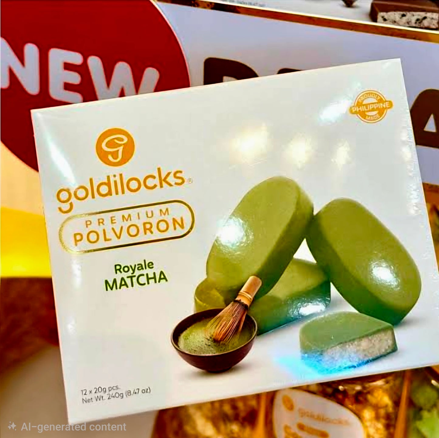 Goldilocks PREMIUM POLVORON ROYALE MATCHA 20g×12pcs